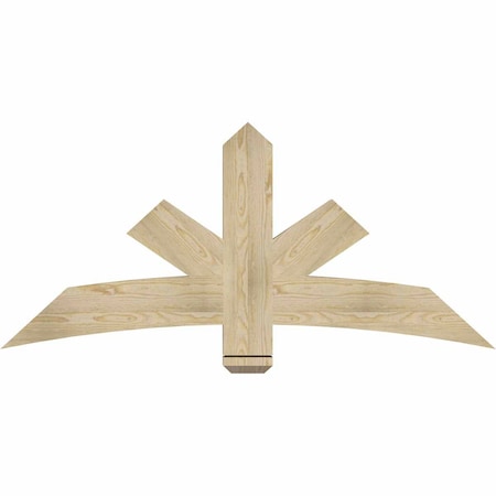 Ekena Millwork Alberta Rough Sawn Timber Gable Bracket, Douglas Fir, 60"W x 27"H x 4"D x 6"F, 11/12 Pitch GBW060X27X0406ALB00RDF